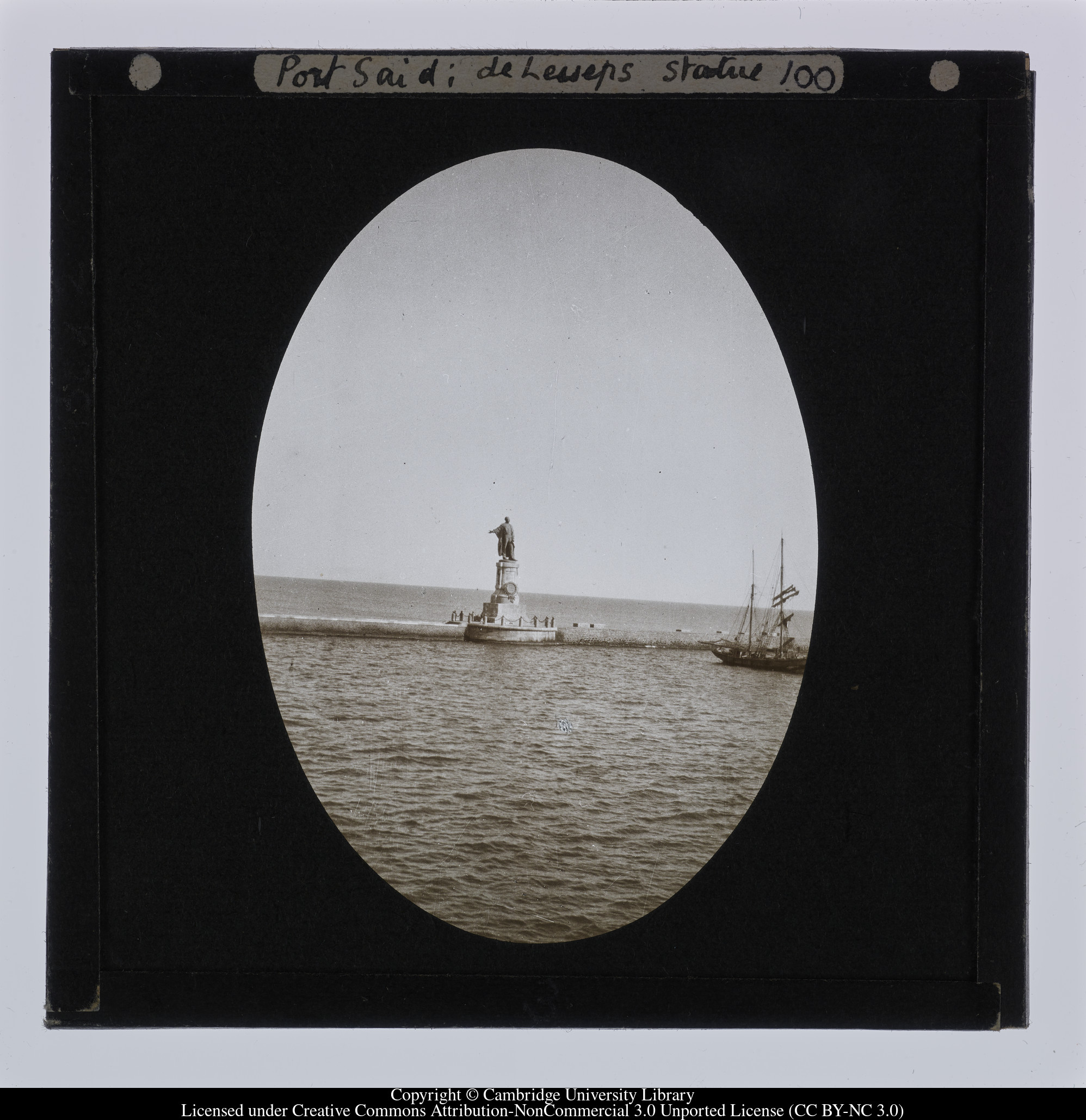 Port Said; de Lesseps statue, 1908 - 1909
